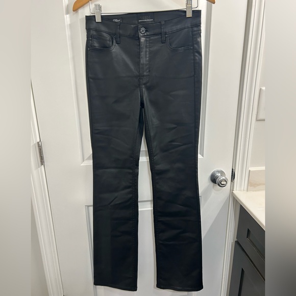 WHBM Faux Leather Bootcut Pants Sz 4 - Picture 2 of 7
